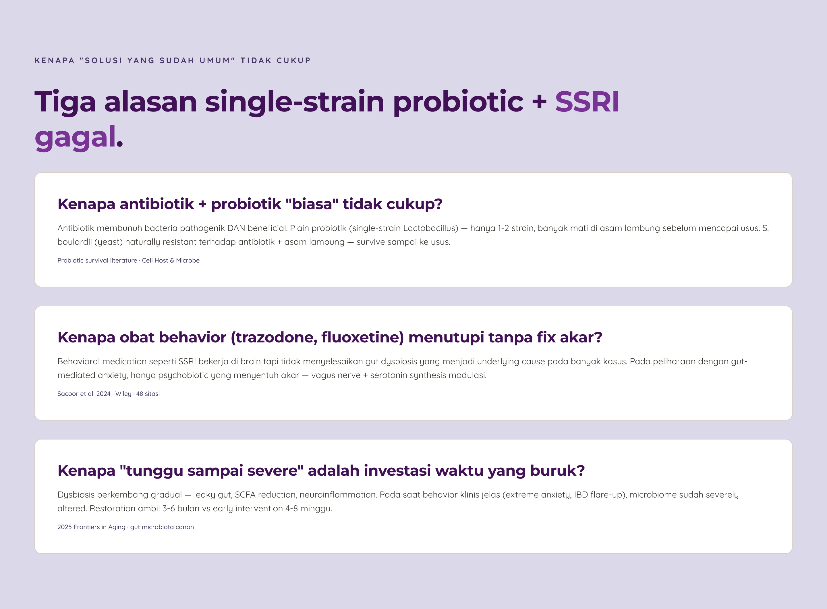 Probiotics — 4. Why fails
